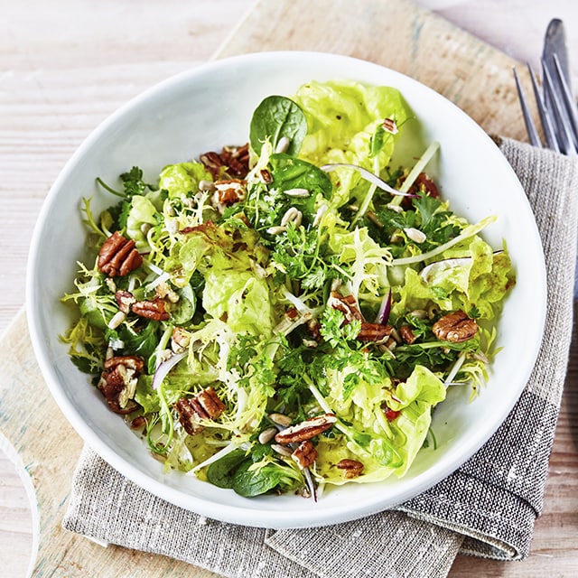 Mix de verduras con nueves pecanas